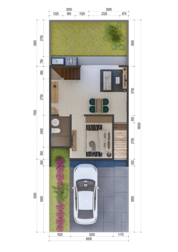 Denah Lantai 1 Detail - Tipe Kyra